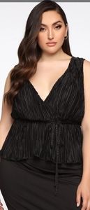 Black Crinkled blouse